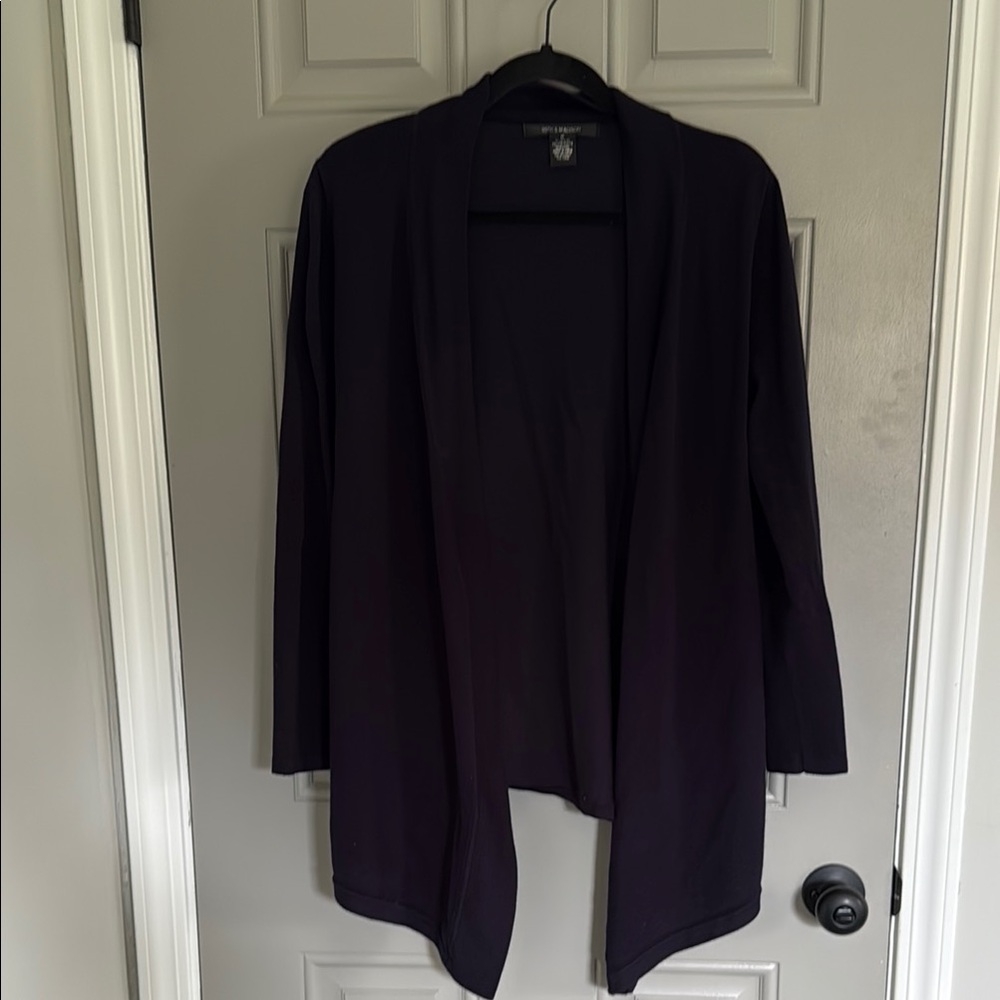 89th & Madison Navy Open Front Cardigan Sweater